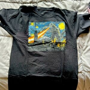 Godzilla starry night tee
